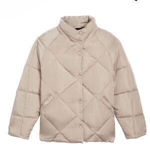 NEW NWT APPARIS button-up diamond-quilted puffer jacket